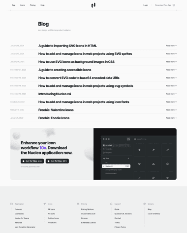 Nucleo blog screenshot