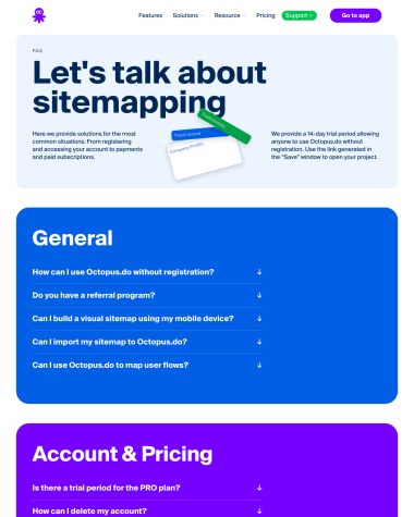 Octopus FAQ screenshot