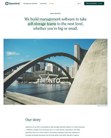 OpenUnit about us screenshot