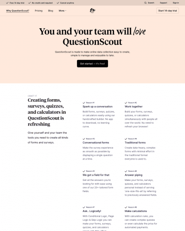 QuestionScout features screenshot