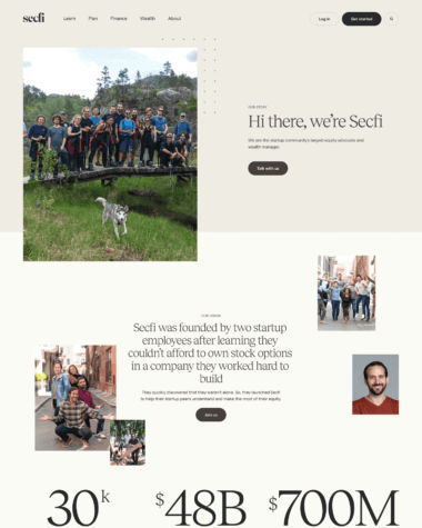 Secfi about us screenshot