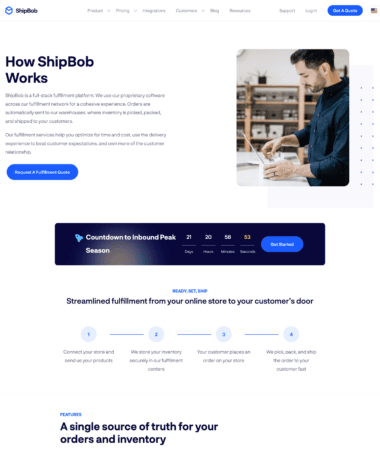 ShipBob features screenshot