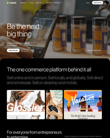 Shopify screenshot