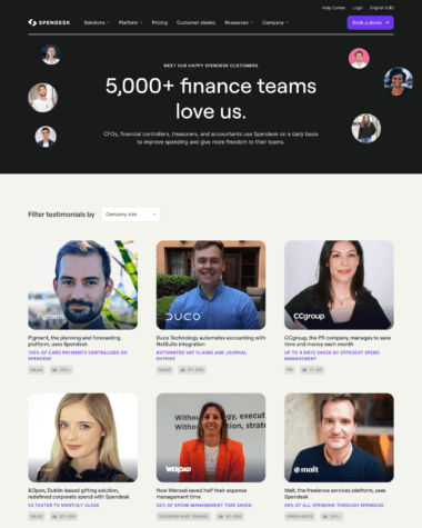 Spendesk testimonials screenshot