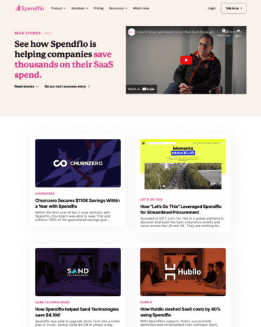Spendflo testimonials screenshot