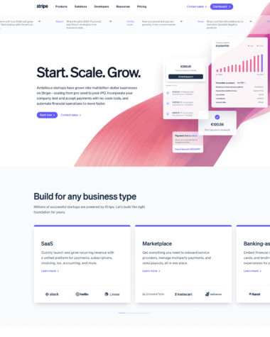 Stripe Startups screenshot