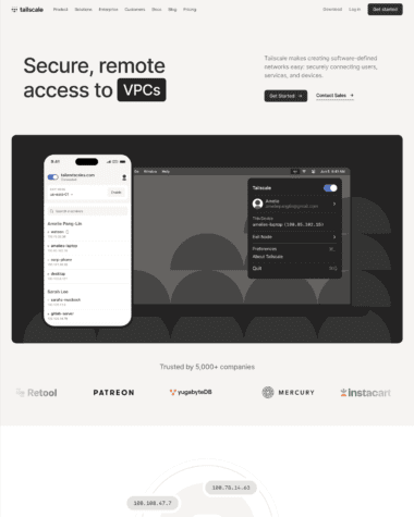 Tailscale screenshot