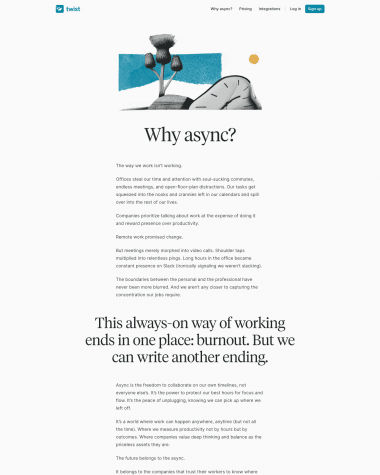 Twist features screenshot