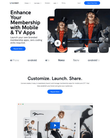 Uscreen features screenshot