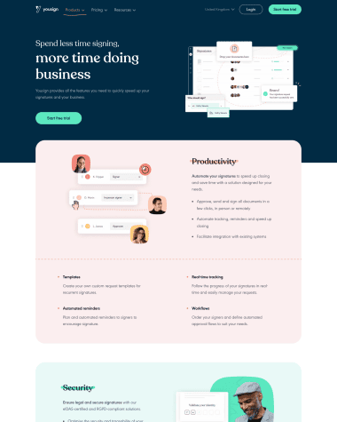 Yousign features screenshot