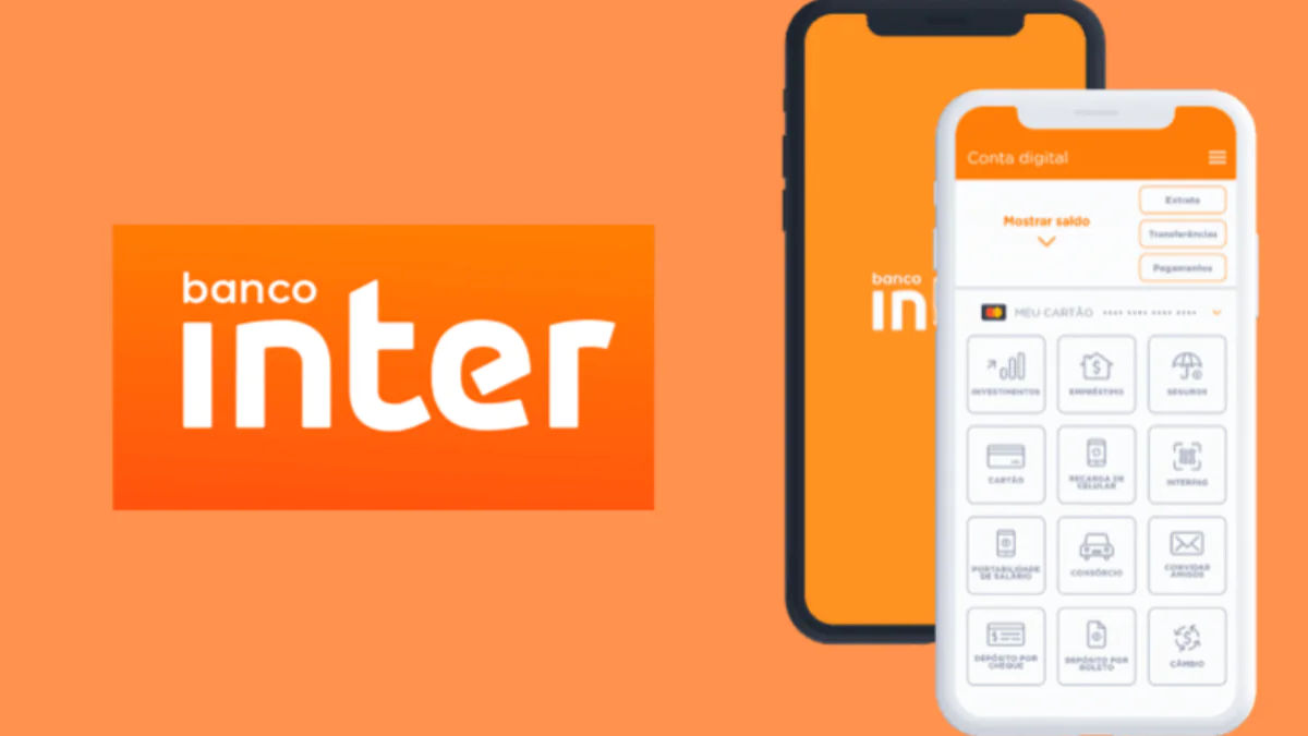 Logo Banco Inter e aplicativo