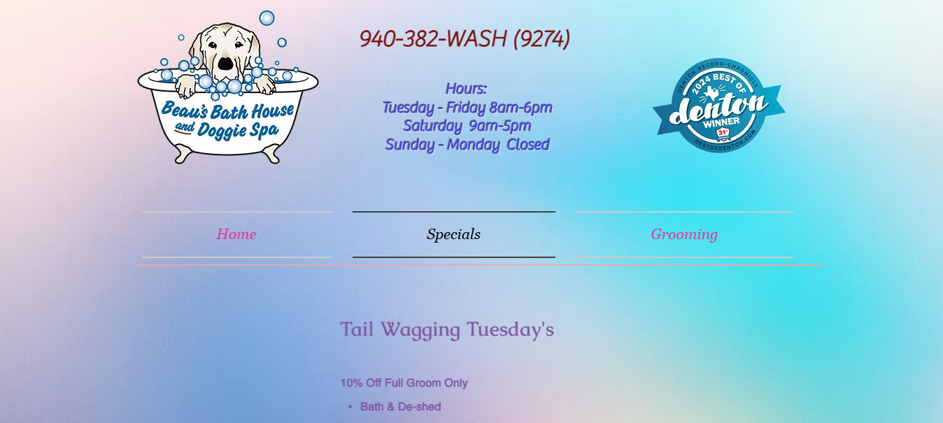 Beau's Bath House & Doggie Spa