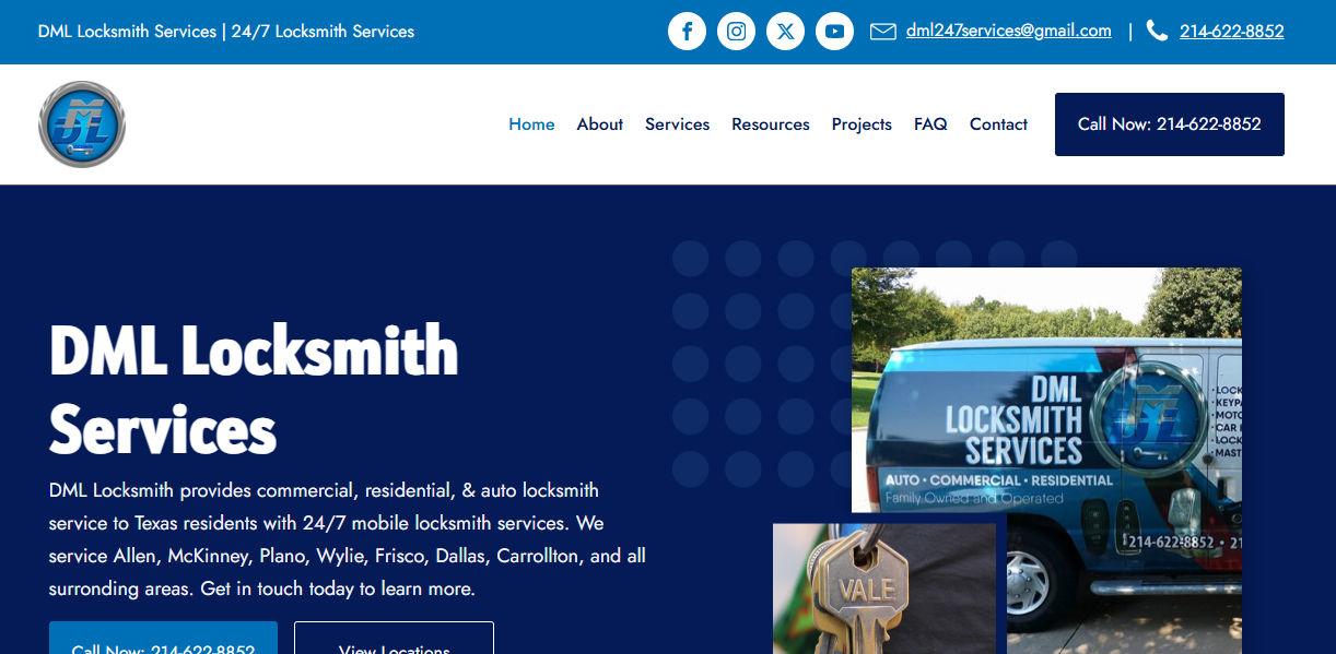 DML Locksmith Services - Frisco