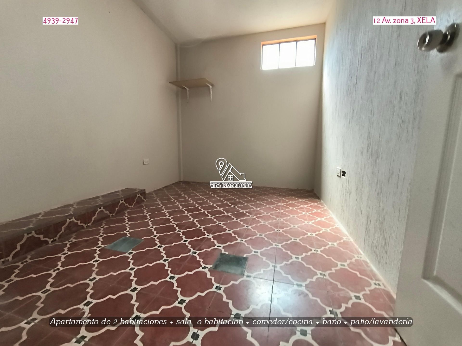 Apartamento en alquiler, 2 habitaciones + estudio — Zona 3