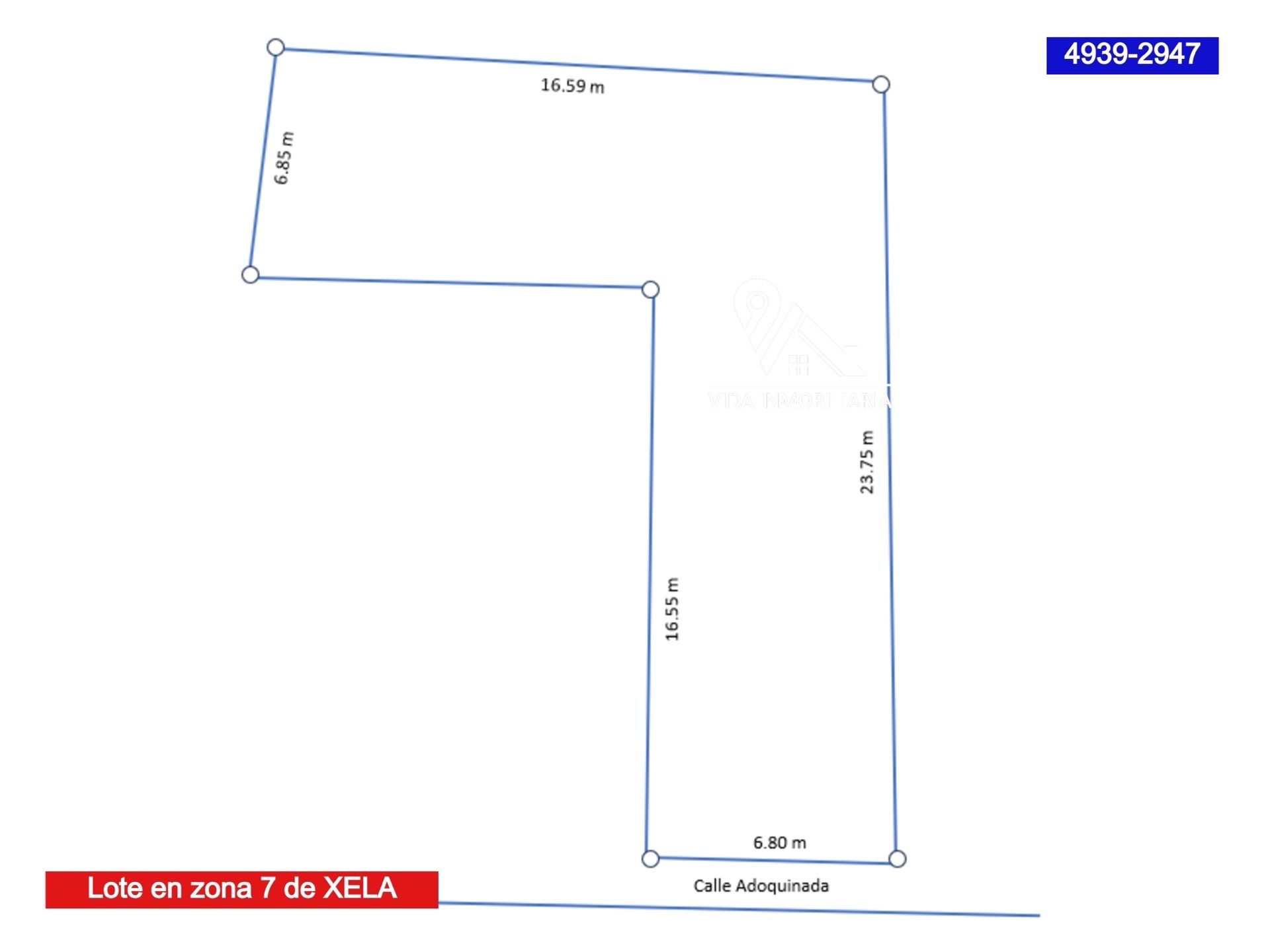 Terreno media cuerda (220 m²) — Zona 7