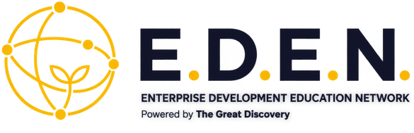 E.D.E.N. logo, full color version
