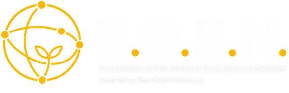 E.D.E.N. logo, reversed version