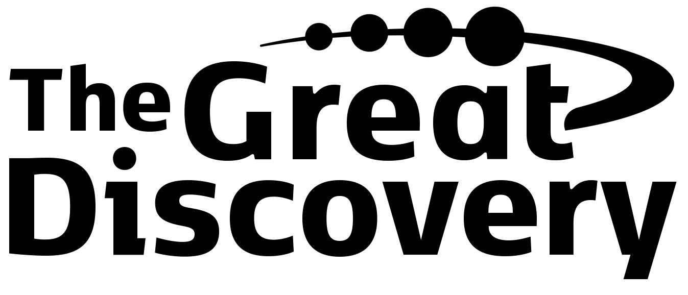 The Great Discovery logo, black version