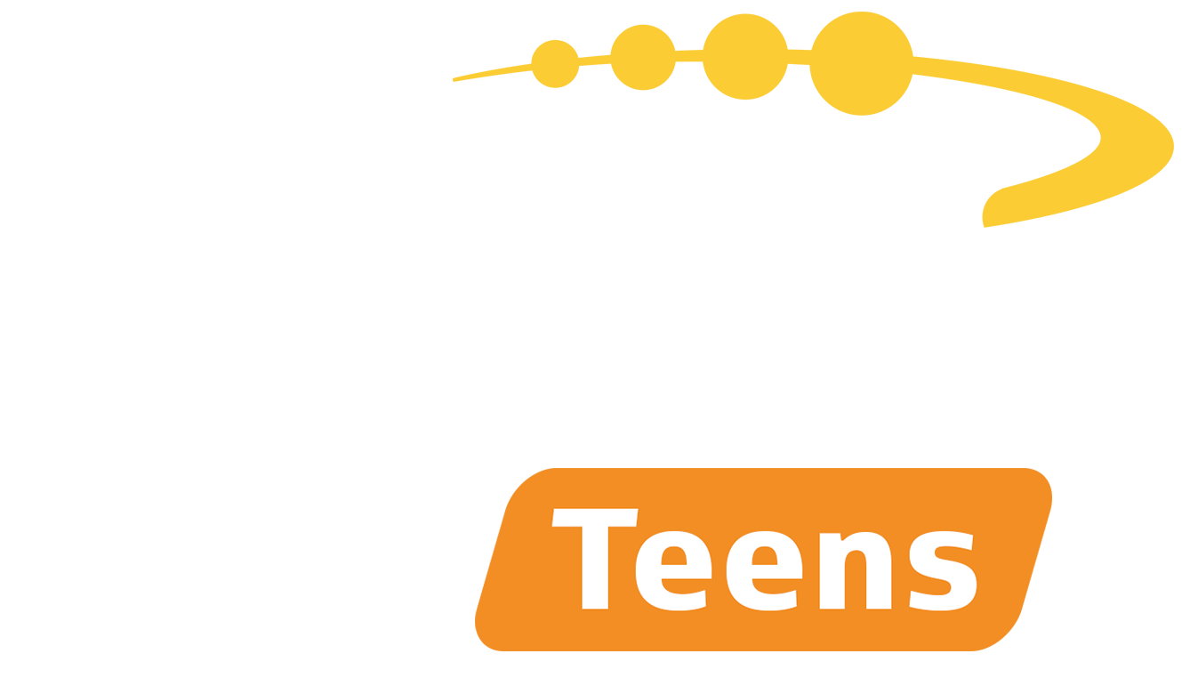 The Great Discovery Teens logo, reversed version
