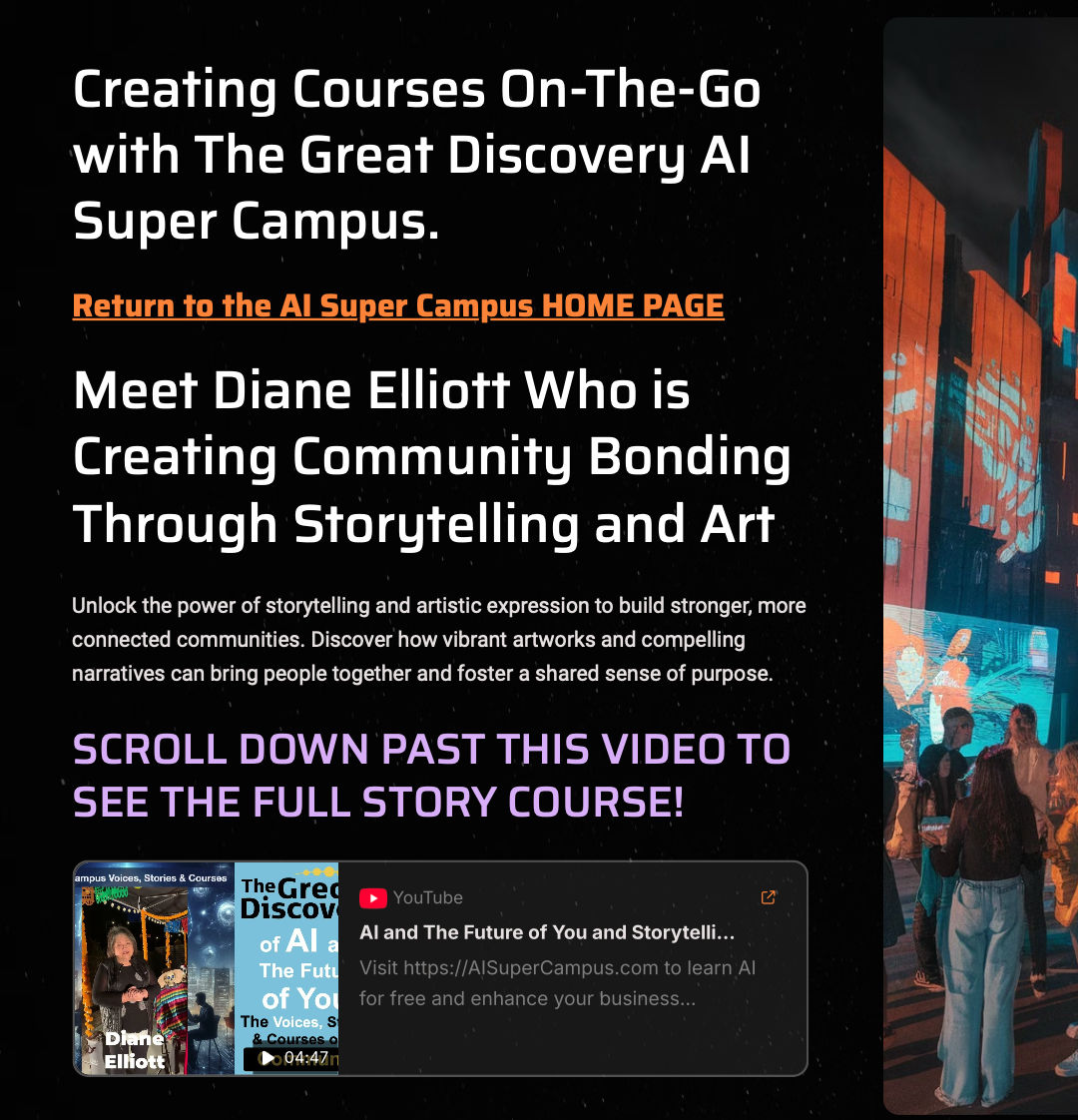 Creating Courses On-The-Go with The Great Discovery AI Super Campus.New Course by Super Course Creator Mike Hayes