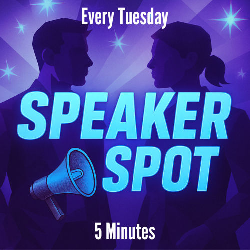 Speaker Spot at Speed Networking