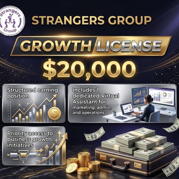 Strangers Group – Growth License: Structured Earning Position with Virtual Assistant Support