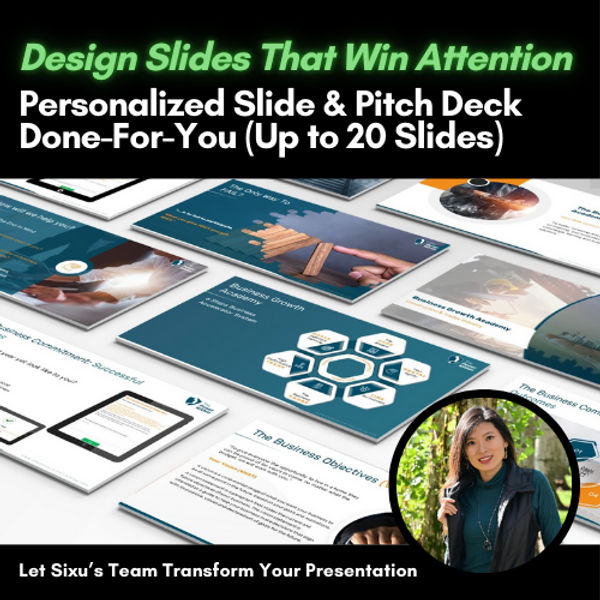 Design Slides That Win Attention. Done-For-You Slide & Pitch Deck (Up to 20)