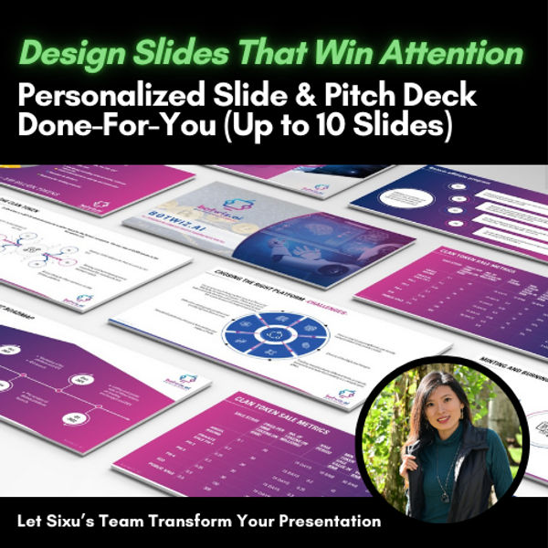 Design Slides That Win Attention. Done-For-You Slide & Pitch Deck (Up to 10)