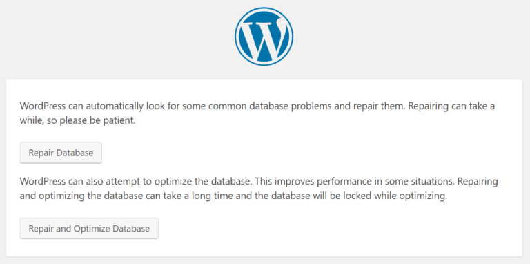 database repair -