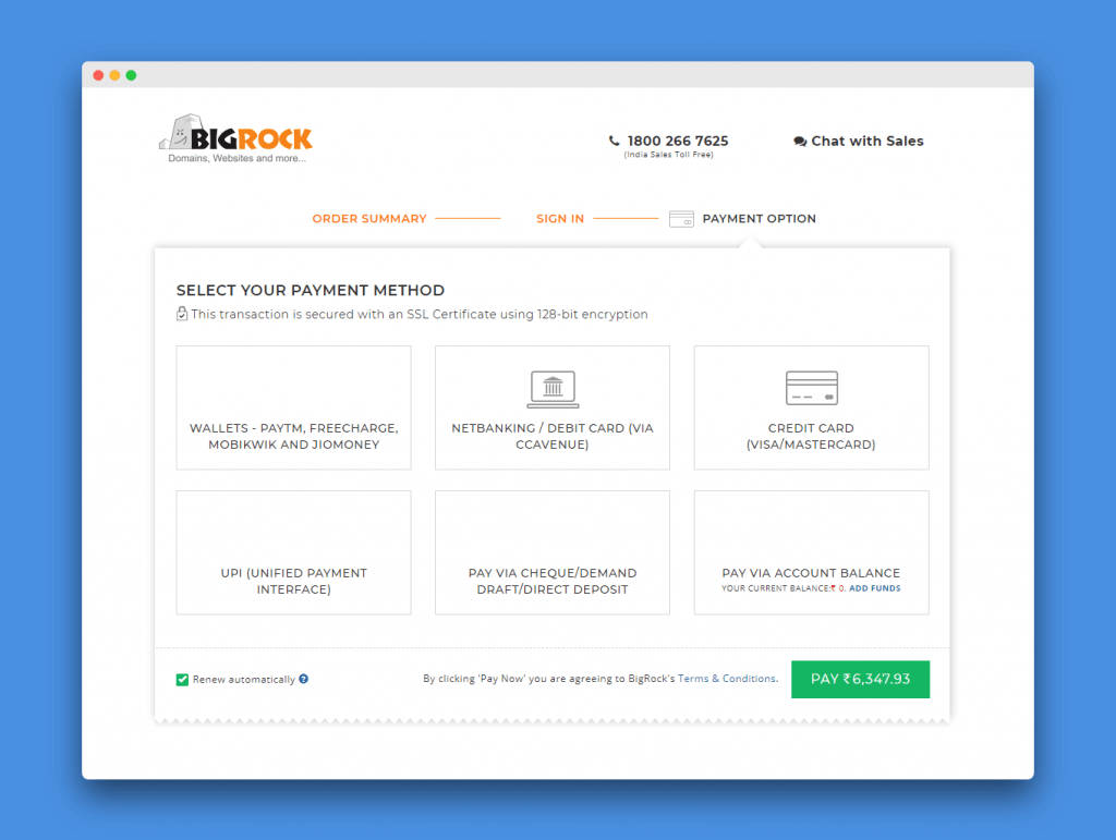 Bigrock Checkout Page, Bigrock Billing, BigRock Coupon Code