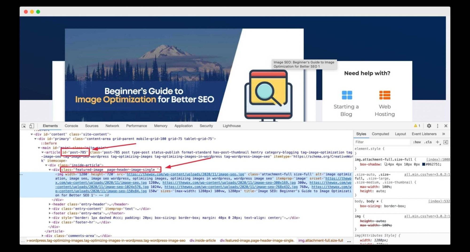 ¿cómo ocultar la imagen destacada en la publicación de wordpress? Ocultar imagen destacada usando css personalizado