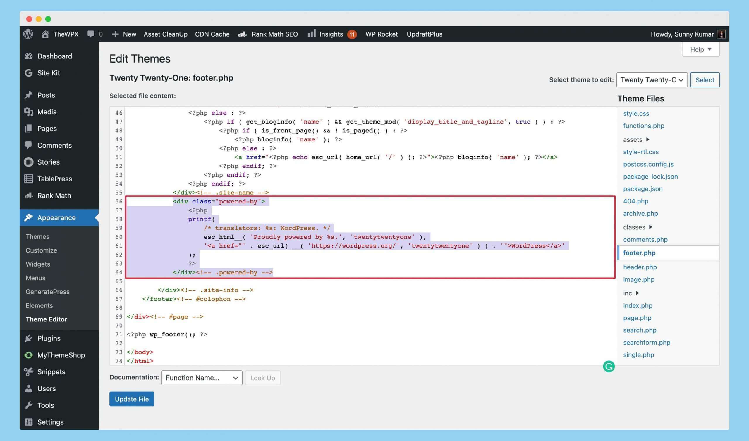 ¿cómo eliminar Con la tecnología orgullosa de wordpress, eliminar el crédito del pie de página en wordpress, eliminar con la tecnología de wordpress, eliminar con la tecnología orgullosa de wordpress