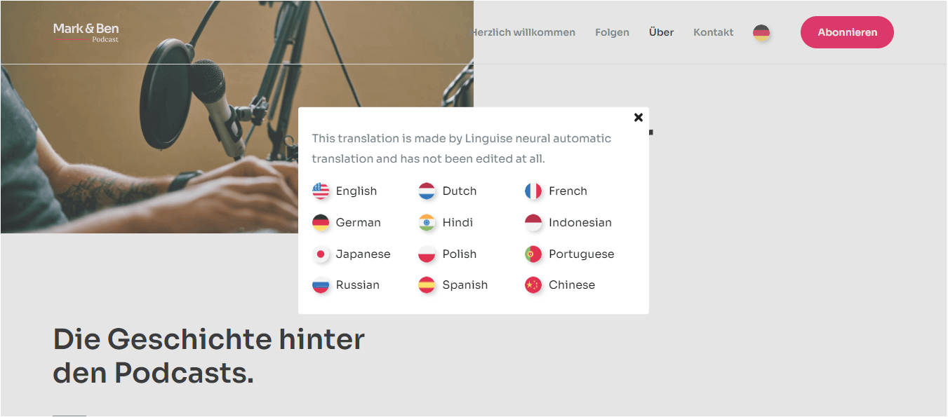 How to automatically translate and edit translation in wordpress Linguise automatic translation -