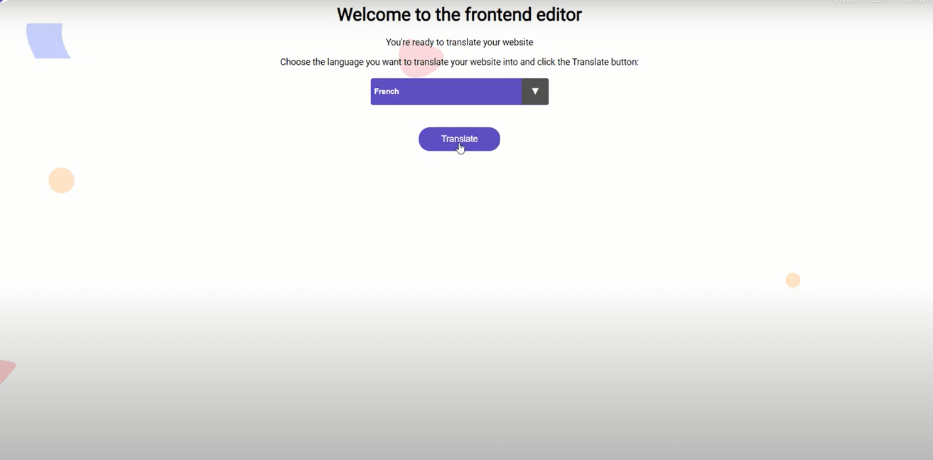 How to automatically translate and edit translation in wordpress Linguise frontend editor -