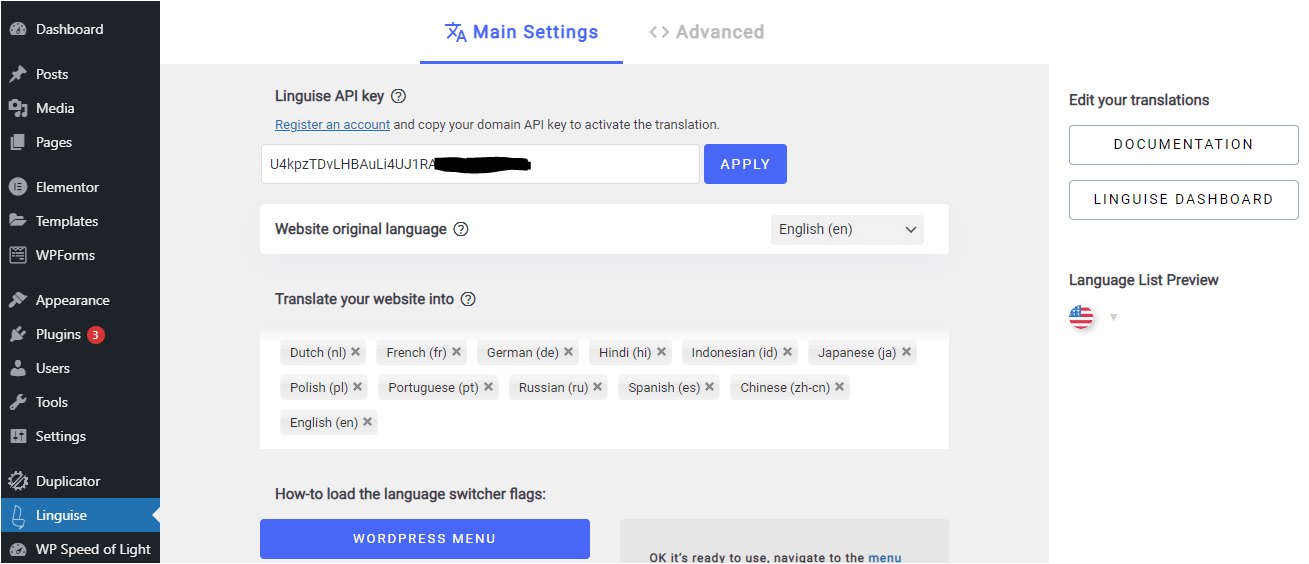 How to automatically translate and edit translation in wordpress Linguise wordpress dashboard -