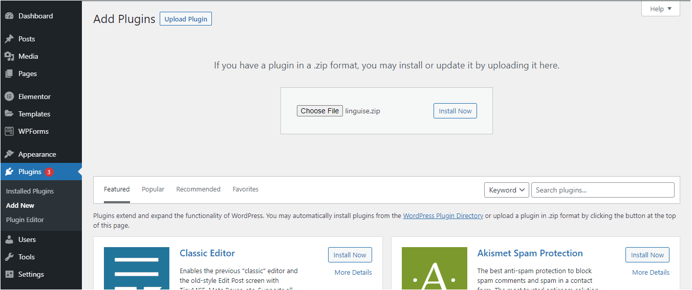 Cómo traducir y editar automáticamente la traducción en wordpress Página de carga del complemento de wordpress