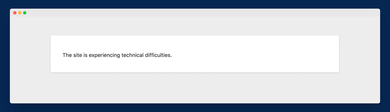 How To Fix The Site Is Experiencing Technical Difficulties Error In 