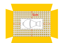 6 CM DISTANCE FROM
INTERNAL WALLS