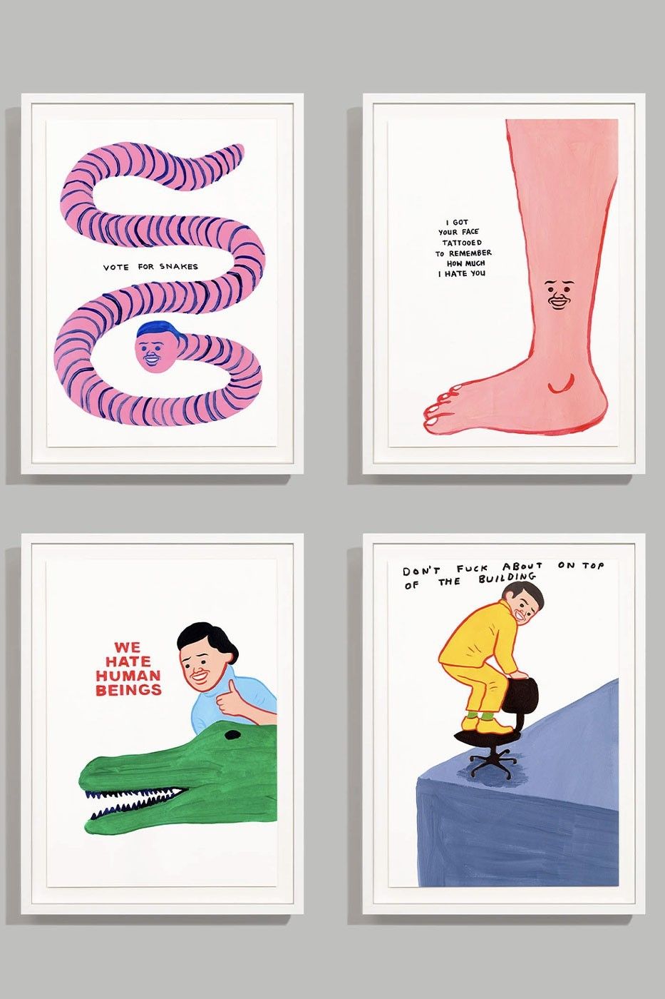 The First Physical VOTE Exhibition: David Shrigley vs Joan