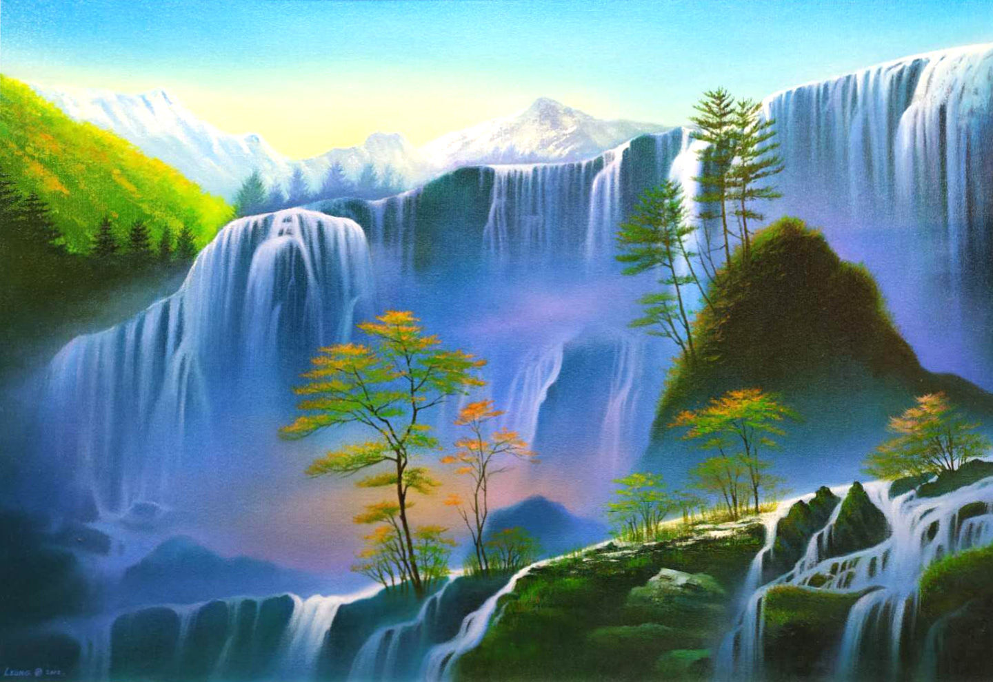 nature falls painting