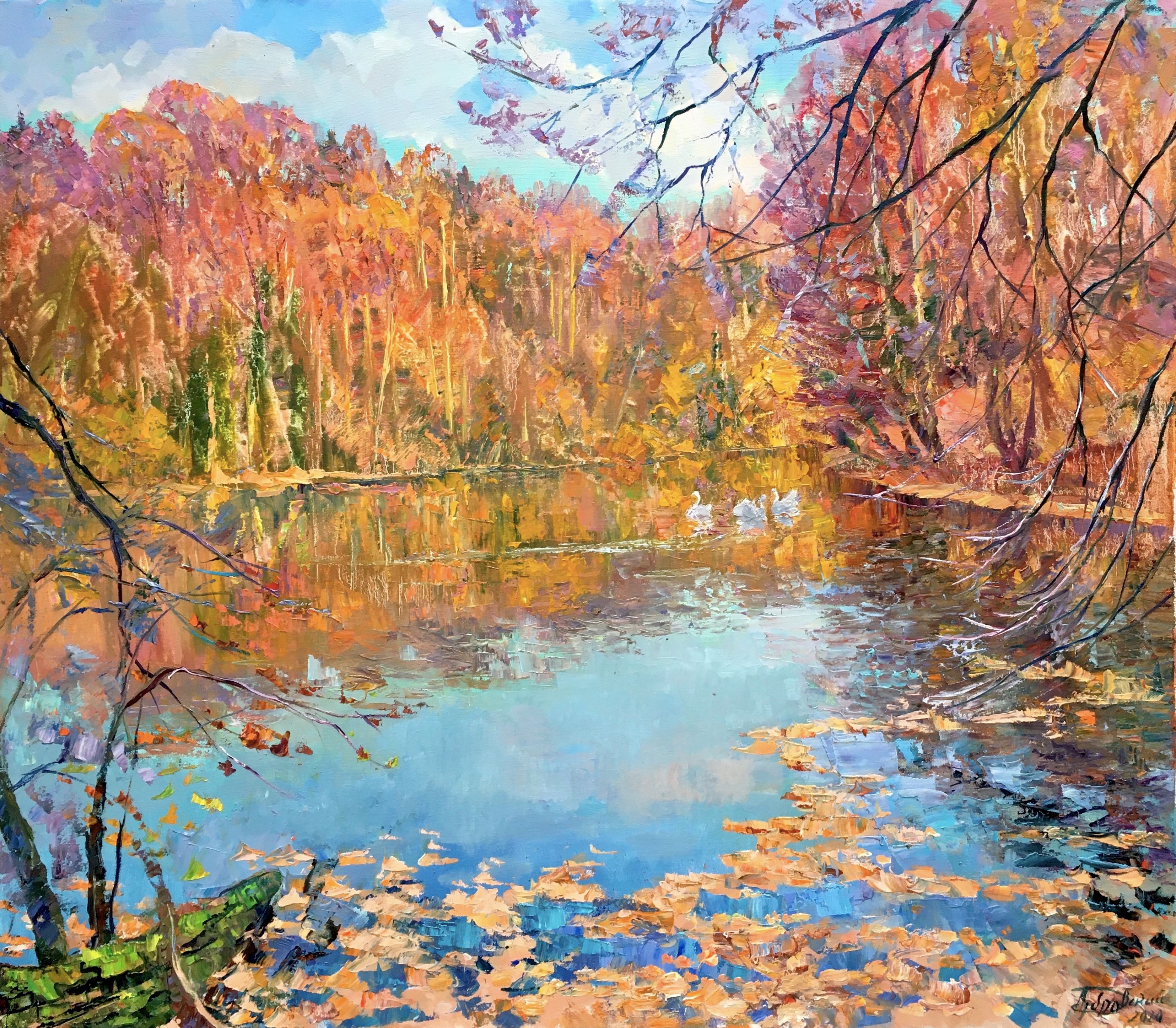 Autumn Gold Dancing By Aleksandr Dubrovskyy 2020 Painting The Artling