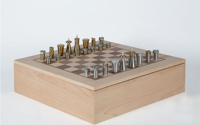 This wooden chess board inspired by 'Queen's Gambit' features