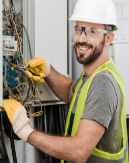 electrician owner using our business plan template