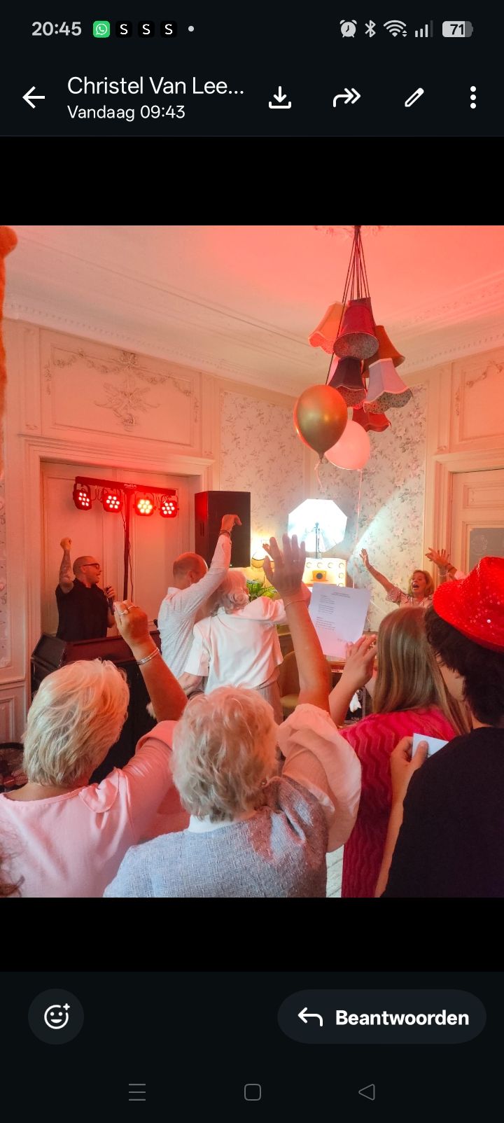 Feestfoto van Leslie