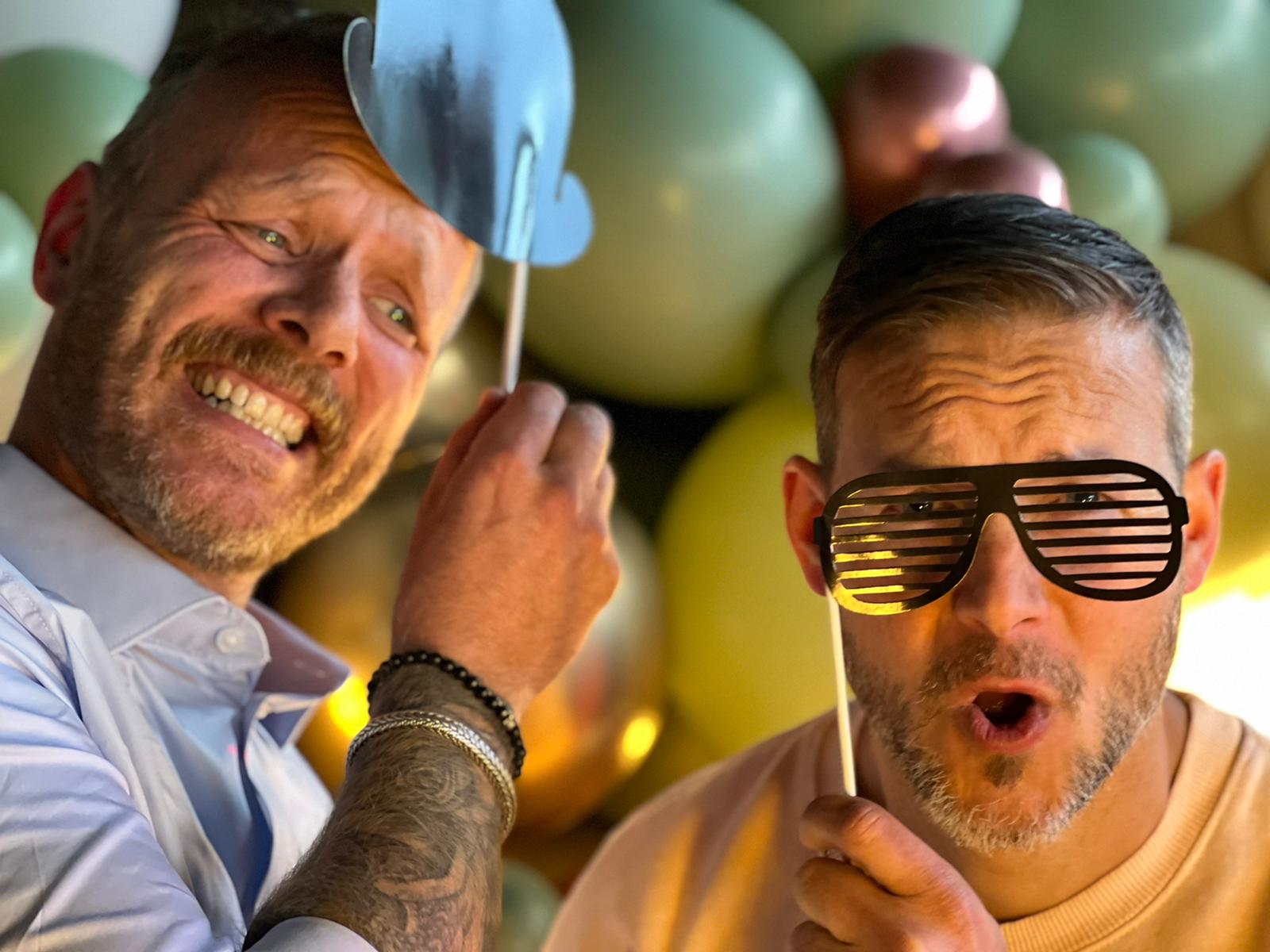 Feestfoto van Jeroen