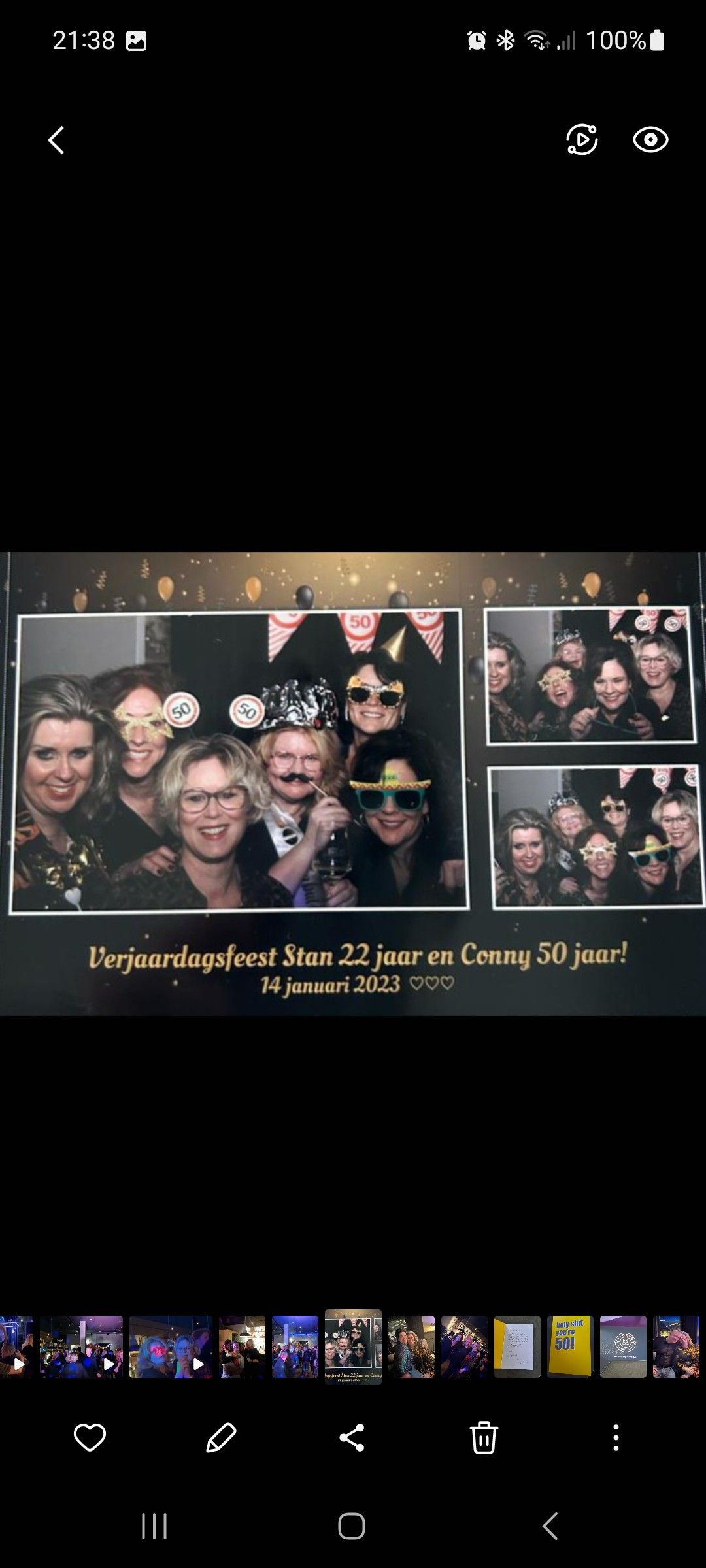 Feestfoto van Conny