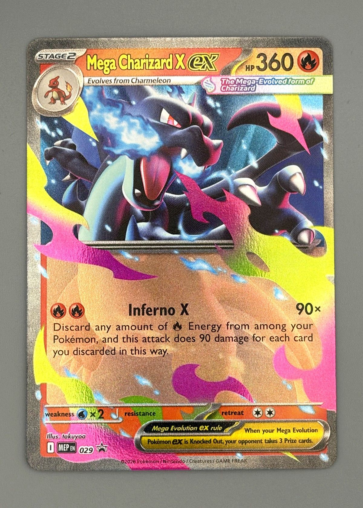 Mega Charizard X EX 029 (Scarlet & Violet) - Ultra Rare Mega Evolution EX, front