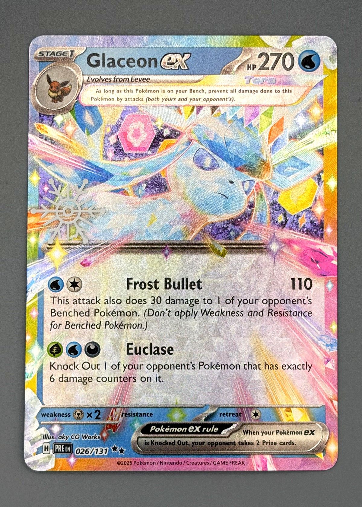 Glaceon ex 026/131 (Scarlet & Violet) - Ultra Rare, front