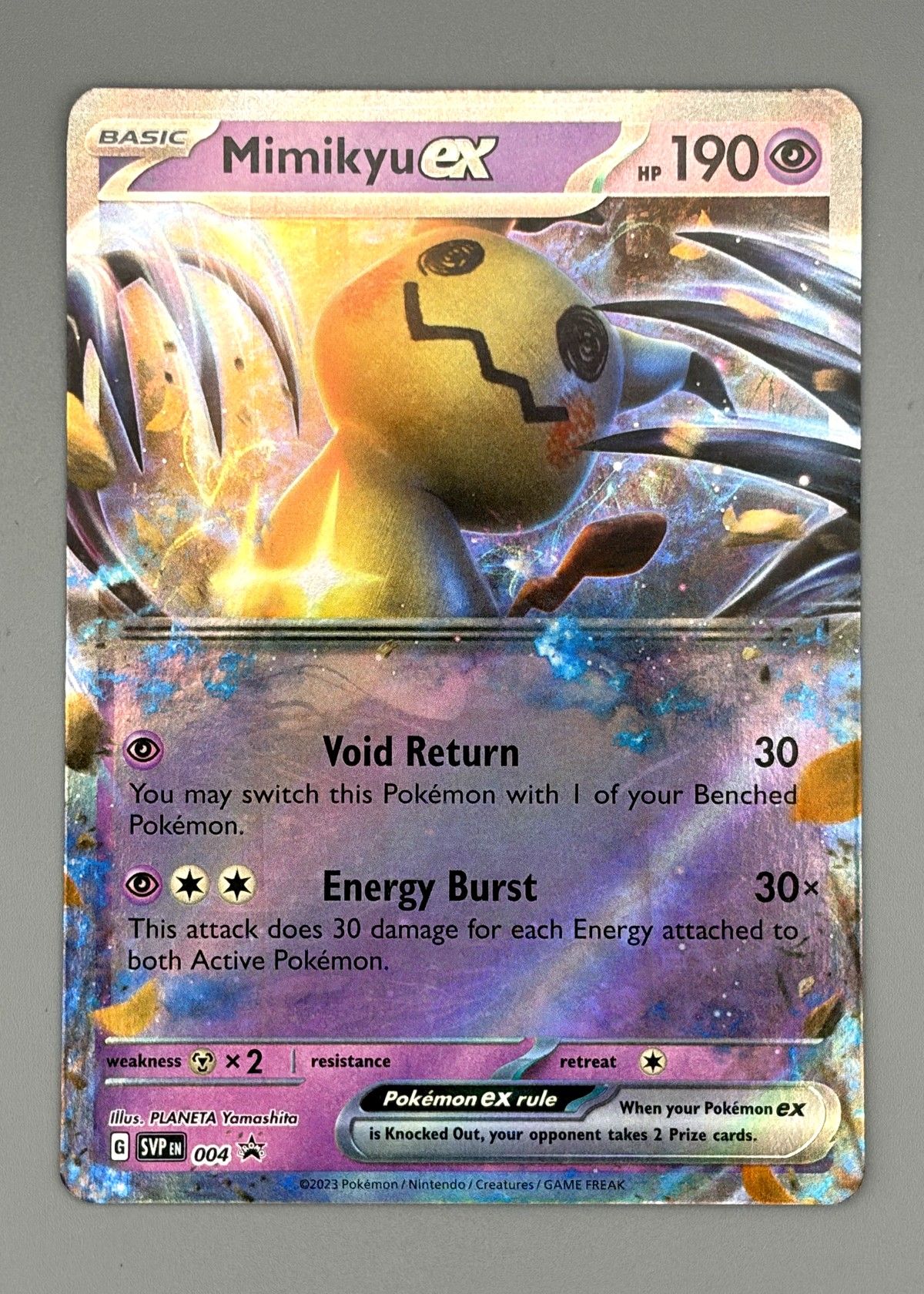 Mimikyu ex 004/sv-p (Shiny Treasure ex) - Ultra Rare Full Art, front