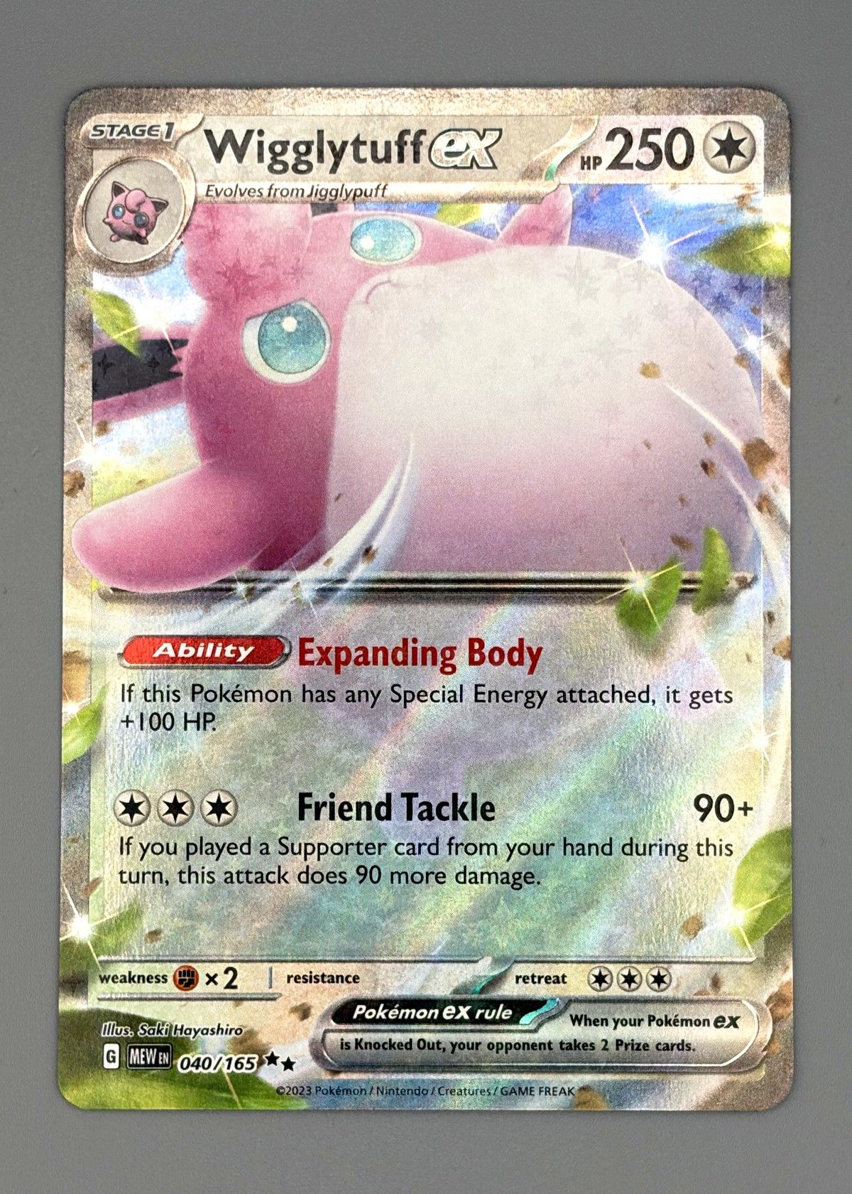 Wigglytuff ex 040/165 (Scarlet & Violet) - Ultra Rare, front